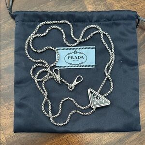 Prada Silver Logo Chain chain/strap